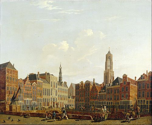 Utrecht Town Hall Bridge with Surroundings, 1779, Isaac Ouwater