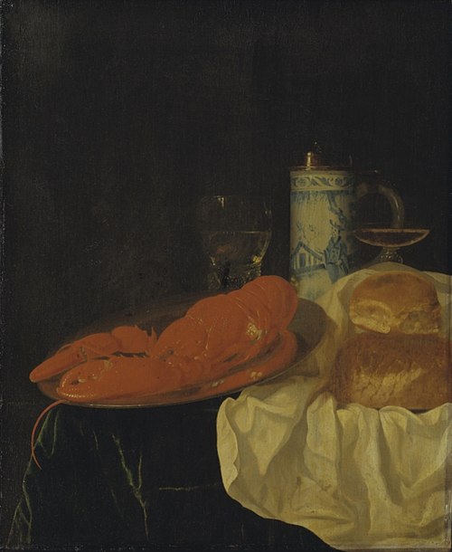 Breakfast Piece with Lobster, 1655, Gillis Jacobsz. van Hulsdonck