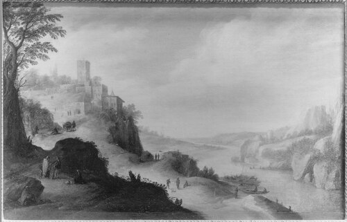 River Landscape with a Fortress, 1631, Marten de Cock