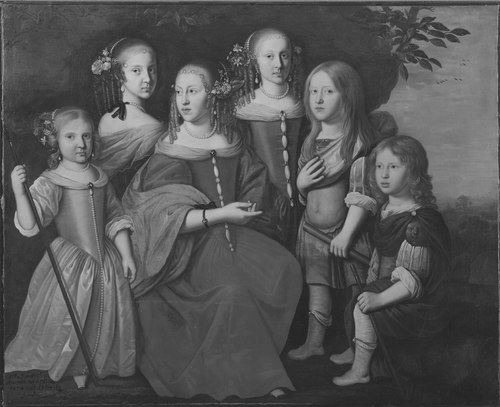 The six children of Louis VI Landgrave of Hessen-Darmstadt, 1665, Salomon Duarte