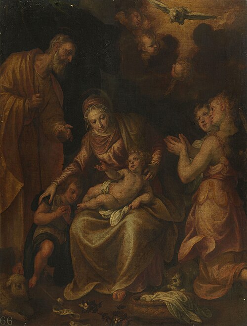 The Holy Family, Saint John, and Angels, 1565, Domenico Riccio