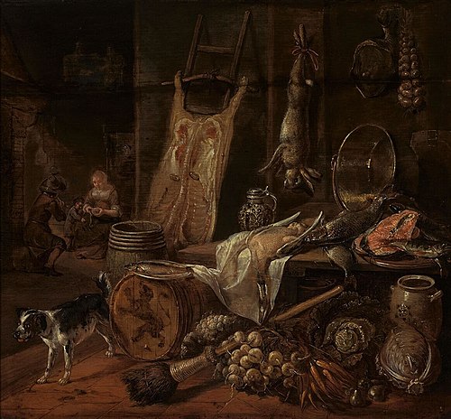 Voorraadskelder en keuken, 1660, Gérard van Bathem