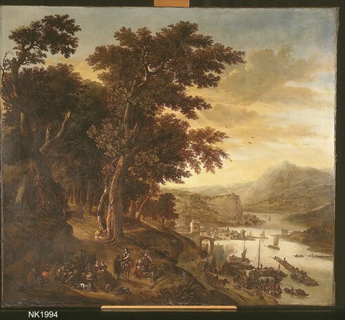 Rijnlandschap, 1676, Gerrit Battem
