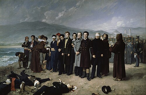 L'Exécution de Torrijos et de ses compagnons sur la place de Malaga, 1888, Antonio Gisbert