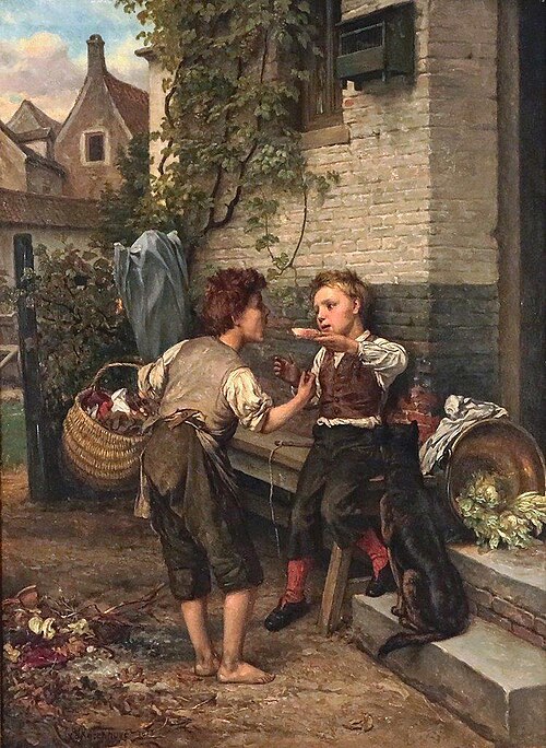Sharing with a Friend, 1873, Ernest Van den Kerckhove
