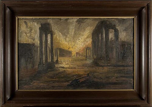 Gezicht op Forum Romanum te Rome, 1895, Thomas Cool