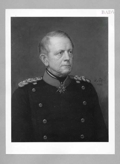 Moltke, half - lenght portrait, 1899, Laurenz Schäfer
