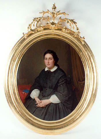 Portret van mevrouw  A.M. van der Lande, 1864, Heinrich Joh. Sinkel