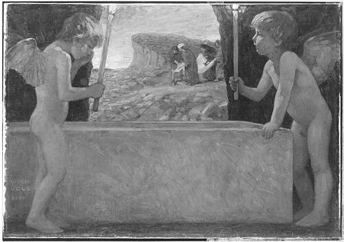 Zwei Engel am Grab Christi, 1900, Wilhelm Volz