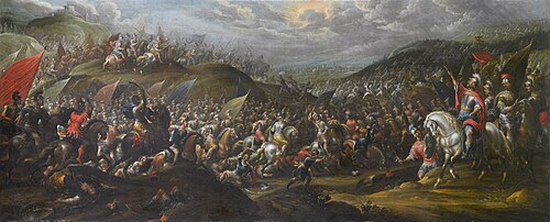 Joshua stopping the sun, 1650, Pauwel Casteels