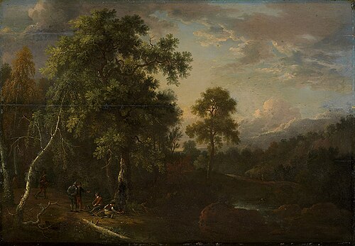 Waldlandschaft mit einem Bach, 1750, Friedrich Wilhelm Hirt