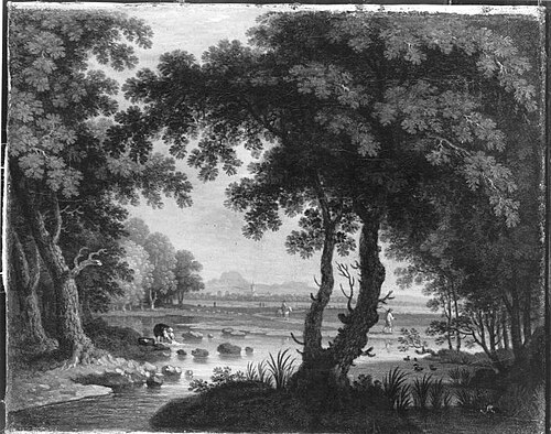 Flusslandschaft, 1746, Friedrich Wilhelm Hirt