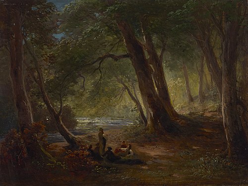An der Würm bei Mühltal, 1866, Ludwig Gebhardt