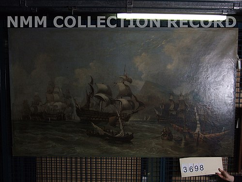 HMS 'Victory' towed into Gibraltar, 1805, , William Stuart