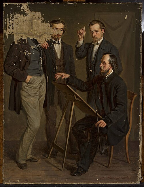 In the studio of Wojciech Gerson, , Antoni Murzynowski
