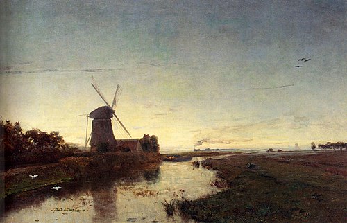 Le Point Du Jour, Vue Prise Dans Les Environs De Amsterdam (Hollande), 1878, Paul Joseph Constantin Gabriël