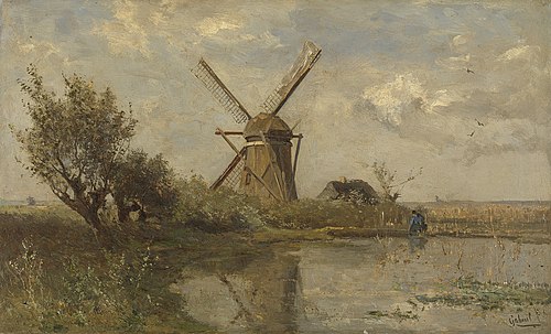 moulin à vent près d'une mare, 1890, Paul Joseph Constantin Gabriël