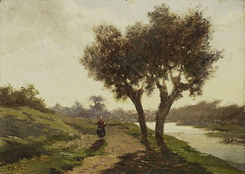 Paysage avec deux arbres, 1860, Paul Joseph Constantin Gabriël