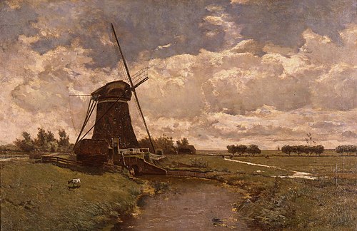 Windmill near Leidschendam, 1873, Paul Joseph Constantin Gabriël