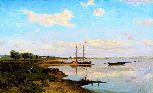 Het Drielse veer, 1863, Paul Joseph Constantin Gabriël
