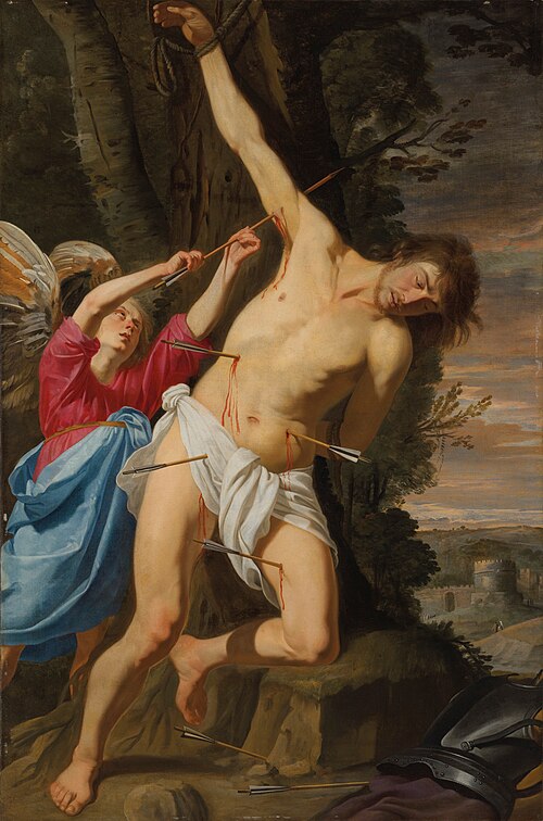 Saint Sebastian healed by an angel, 1626, Theodoor Rombouts