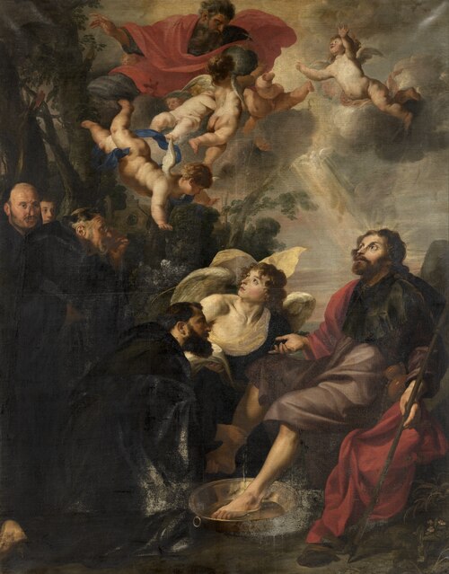 Saint Augustine Washes the Feet of Christ, 1636, Theodoor Rombouts