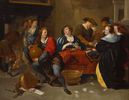 Card players and smokers., 1635, Theodoor Rombouts