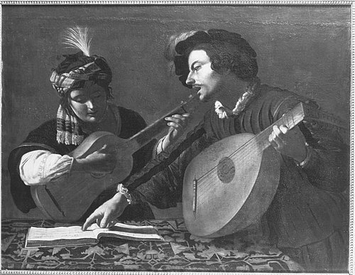 A couple making music, 1617, Theodoor Rombouts