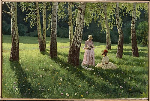 Two women in a wood., 1886, Eugeniusz Wrzeszcz