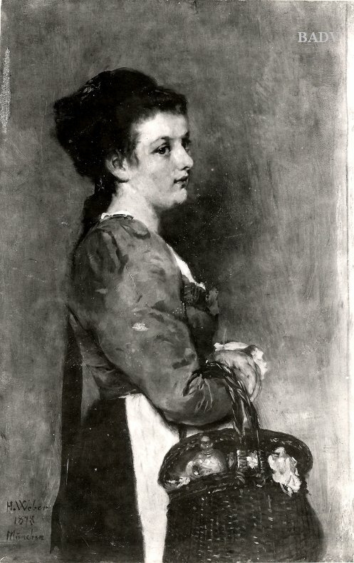 Mädchen mit Korb, 1878, Heinrich Weber
