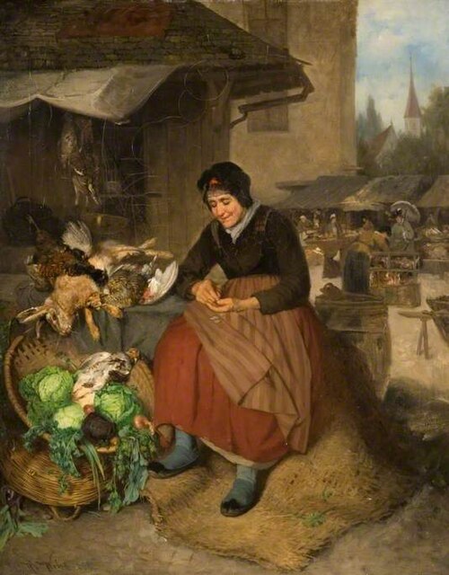 Counting Her Gains, 1894, Heinrich Weber