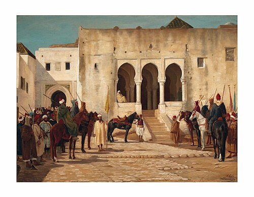 Entrance of Bit-el-Mal in Tanger, 1902, Fernand Scribe
