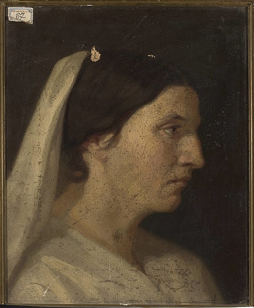 Portrait of a woman in profile, , Sofia Szymanowska-Lenartowicza