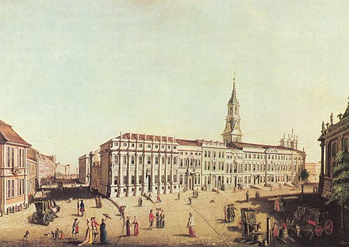 Potsdam, Schlossstraße und Fiakerplatz, 1771, Johann Friedrich Meyer
