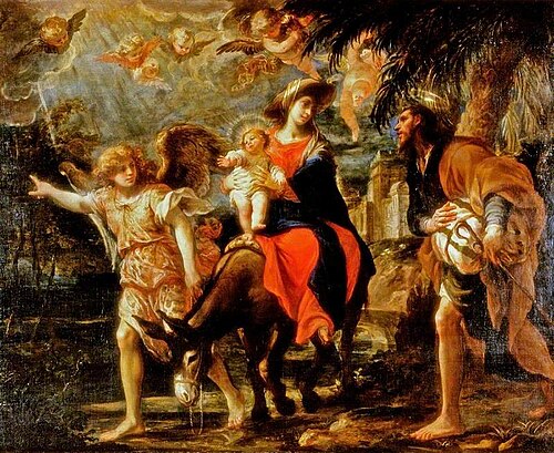 The Flight into Egypt, 1700, Gregorio de Ferrari