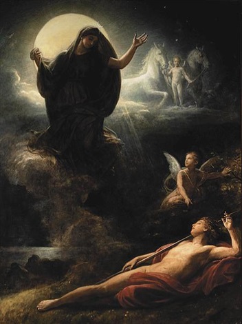 Diana awakening Apollo, 1910, Carl Bertling