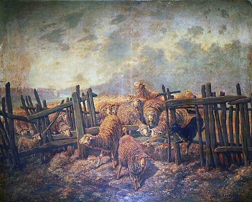 Sheep, 1893, Charles Ferdinand Ceramano