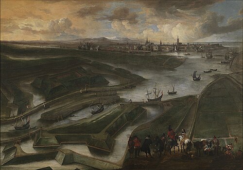 View on Ostend, 1675, Hendrik van Minderhout