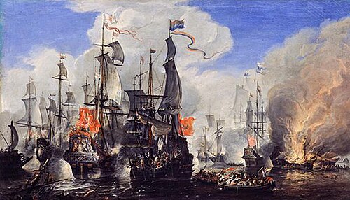 An Engagement between the English and the Dutch Fleets, 1665, Hendrik van Minderhout