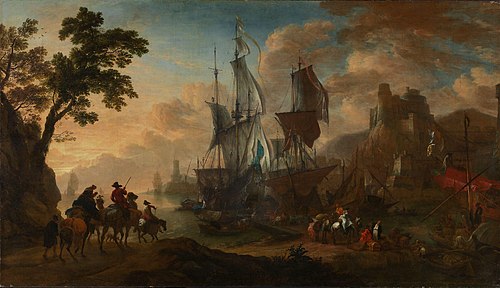Levantine Harbour, 1673, Hendrik van Minderhout