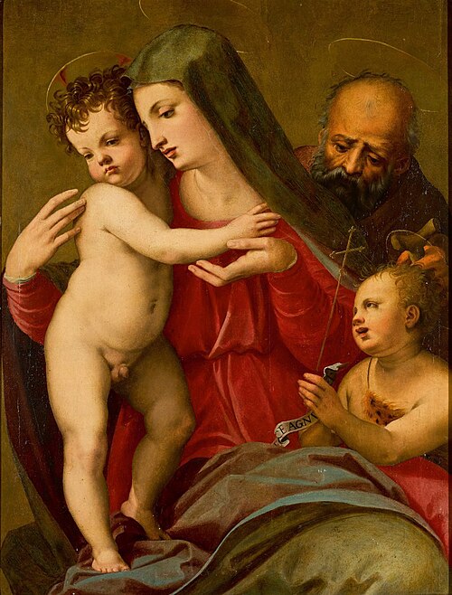 The Holy Family with the young Saint John the Baptist, , Michele Tosini