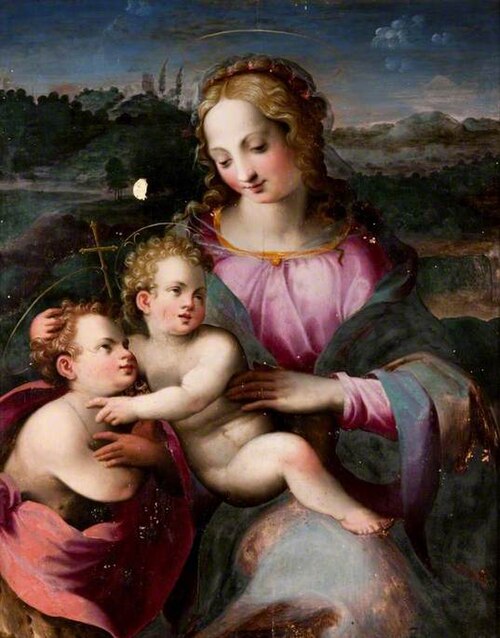 Virgin and Child with the Child Baptist, 1570, Michele Tosini