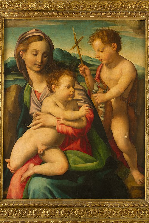 Madonna and Child with Saint John the Baptist, 1540, Michele Tosini