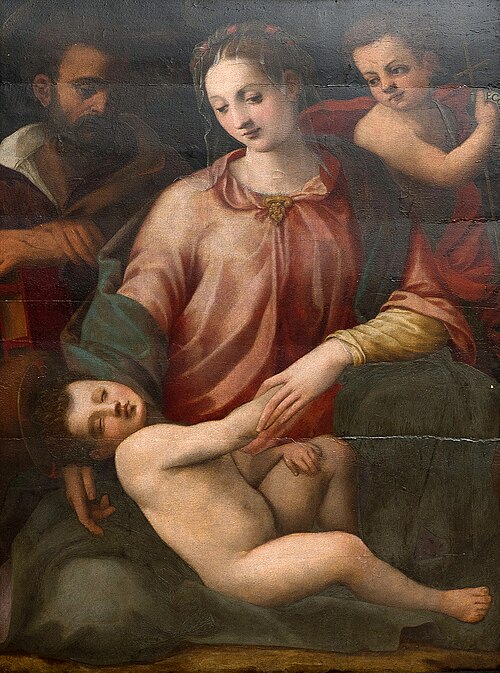 Sainte famille avec St Jean-Baptiste, 1577, Michele Tosini