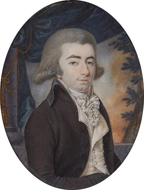 Miniature du prince Andreï Petrovitch Obolenski (1769-1852)., 1796, Peter Edward Stroehling