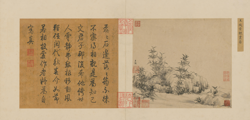 王绂云根丛篠图页, , Wang Fu