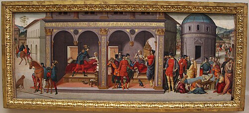 fronti di cassoni con storie di lucrezia, , Biagio di Antonio Tucci