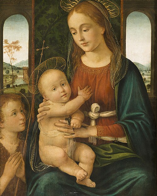 Vierge à l'enfant avec St-Jean Baptiste, 1450, Biagio di Antonio Tucci