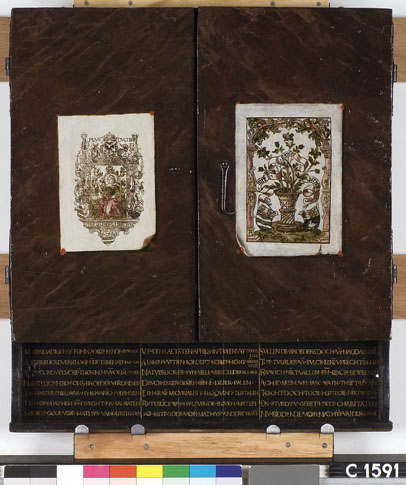 Drieluik, memorietafel voor Mathijs van der Straten., 1555, Gillis Mostaert