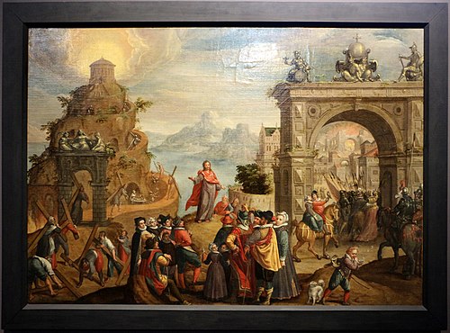 choix de la voie large ou étroite, 1580, Gillis Mostaert